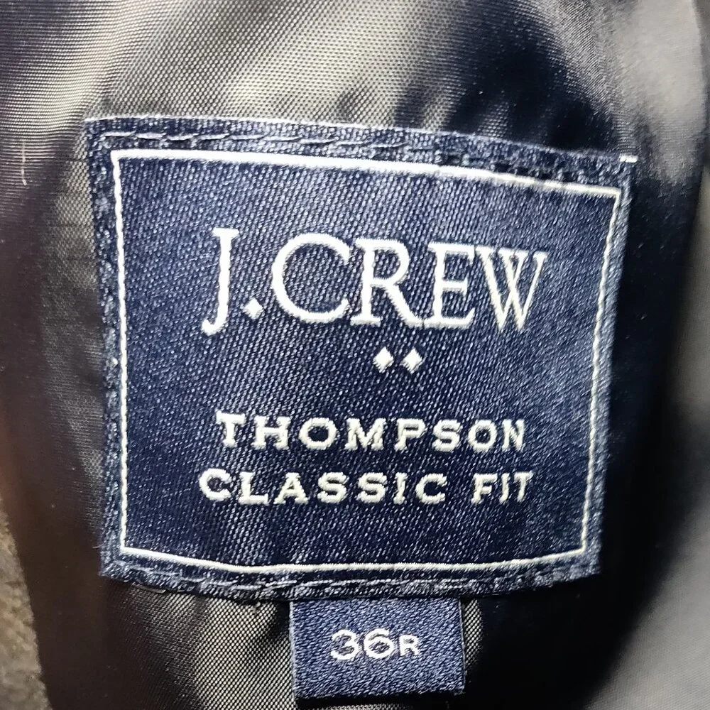 J. Crew Thompson Classic Fit Wool Blend Windowpane Blazer SIZE 36R